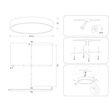 Потолочный светильник Ambrella Light Orbital Air Alum FV5539