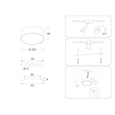 Потолочный светильник Ambrella Light Orbital Air Alum FV5511