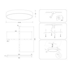 Потолочный светильник Ambrella Light Orbital Air Alum FV5533