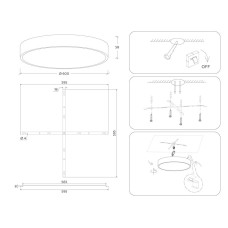 Потолочный светильник Ambrella Light Orbital Air Alum FV5537