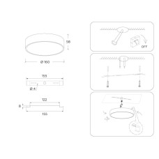 Потолочный светильник Ambrella Light Orbital Air Alum FV5518