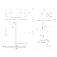 Потолочный светильник Ambrella Light Orbital Air Alum FV5529