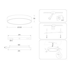 Потолочный светильник Ambrella Light Orbital Air Alum FV5522