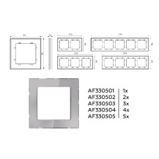 Рамка двухместная Ambrella Volt Platos AF330502