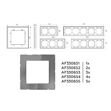 Рамка двухместная Ambrella Volt Platos AF330652