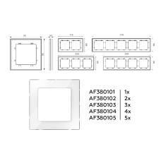 Рамка двухместная Ambrella Volt Platos AF380102