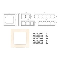 Рамка двухместная Ambrella Volt Platos AF380302