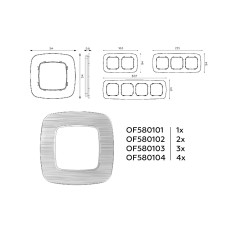 Рамка двухместная Ambrella Volt Radian OF580102