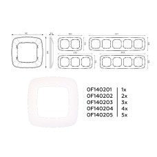 Рамка двухместная Ambrella Volt Ecta OF140202