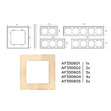 Рамка двухместная Ambrella Volt Platos AF330602