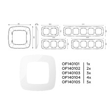 Рамка двухместная Ambrella Volt Ecta OF140102