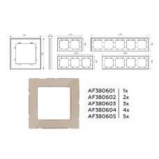 Рамка двухместная Ambrella Volt Platos AF380602