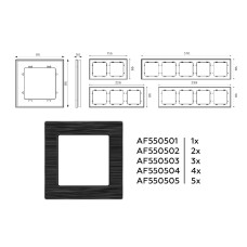 Рамка двухместная Ambrella Volt Platos AF550502