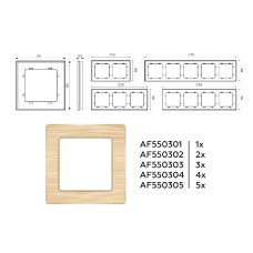 Рамка двухместная Ambrella Volt Platos AF550302