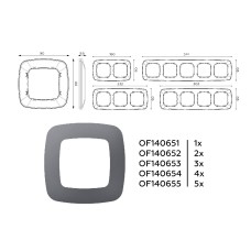 Рамка двухместная Ambrella Volt Ecta OF140652