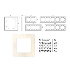 Рамка двухместная Ambrella Volt Platos AF330302