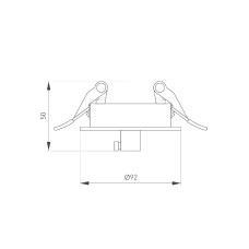 Чаша потолочная встраиваемая Arlight SPX-CANOPY-R90-C4 (WH) 046006