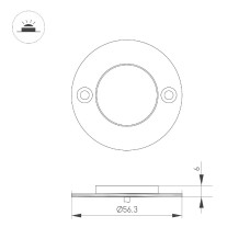 Архитектурный светильник Arlight ART-DECK-LAMP-R56-3W Day4000 (SL, 120 deg, 24V) 045343