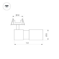 Встраиваемый спот Arlight LGD-ARTEMIS-BUILT-FLAP-R55-12W Day4000 051795