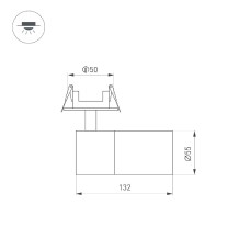 Встраиваемый спот Arlight LGD-ARTEMIS-BUILT-FLAP-R55-12W Day4000 051795