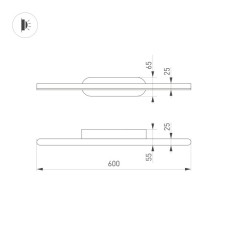 Настенный светильник Arlight SP-TENERO-S600x45-13W 035718