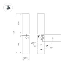 Спот Arlight SP-NUANCE-SURFACE-FLAP-R35-7W Warm3000 049914