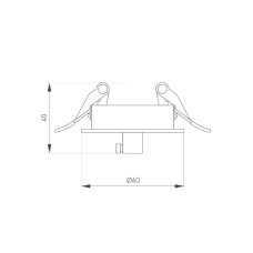 Чаша потолочная встраиваемая Arlight SPX-CANOPY-R60-C6.5 (BK) 046019