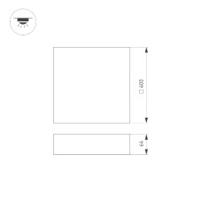 Потолочный светильник Arlight IM-QUADRO-EMERGENCY-3H-S400x400-44W Day4000 (WH, 120 deg, 230V) 041026