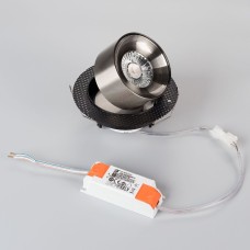 Встраиваемый спот Arlight SP-PLURIO-BUILT-TRIMLESS-R120-9W Warm3000 (BK-NI, 36 deg, 230V) 038063