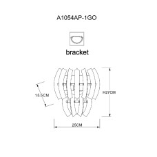 Настенный светильник Arte Lamp Ella A1054AP-1GO