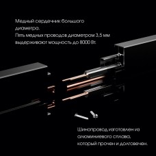 Встраиваемый шинопровод с выключателем Arte Milano Am-track-sockets 385201TBB/100 Gold