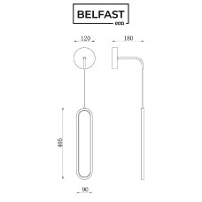 Бра Belfast Nevis 86226C-1W BL