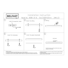 Потолочный светильник Belfast Glenmore 8088-3H BL