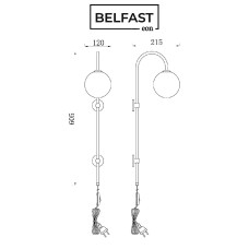 Бра Belfast Bryson 85043-1W BR MT