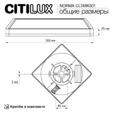 Потолочный светильник Citilux Norma CL748K301