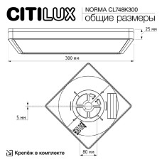 Потолочный светильник Citilux Norma CL748K300