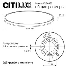 Потолочный светильник Citilux Norma CL748501