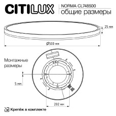 Потолочный светильник Citilux Norma CL748500