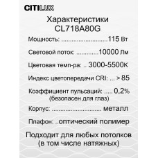 Потолочный светильник Citilux Альпина CL718A80G