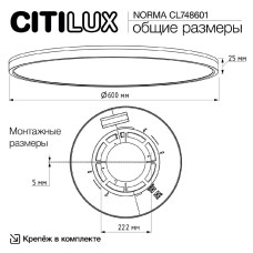 Потолочный светильник Citilux Norma CL748601