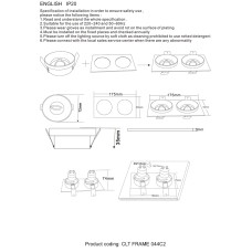 Декоративная рамка для светильника Crystal Lux CLT FRAME 044C2 GO