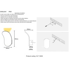 Настенный светодиодный светильник Crystal Lux CLT 150W COP