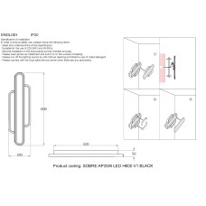 Бра Crystal lux SOBRE AP35W LED H600 V1 BLACK