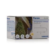 Светодиодная гирлянда Feron CL10 230В 60Вт 2700К 20м IP20 48181