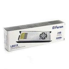 Трансформатор для светодиодной ленты Feron LB019 500Вт 24В IP20 48049