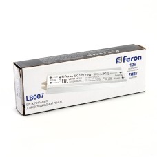 Трансформатор для светодиодной ленты Feron LB007 20Вт 12В IP67 48052