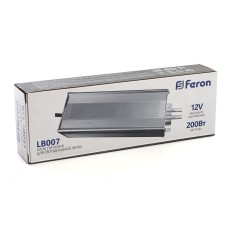 Трансформатор для светодиодной ленты Feron LB007 200Вт 12В IP67 48061