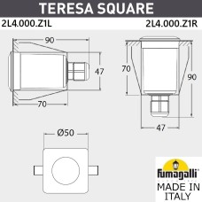 Уличный встраиваемый светильник Fumagalli Teresa 2L4.000.000.AXZ1L