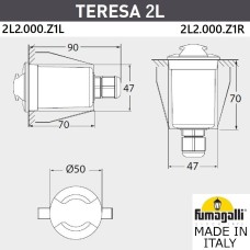 Уличный встраиваемый светильник Fumagalli Teresa 2L2.000.000.LXZ1L