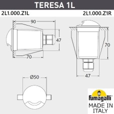 Уличный встраиваемый светильник Fumagalli Teresa 2L1.000.000.LXZ1L